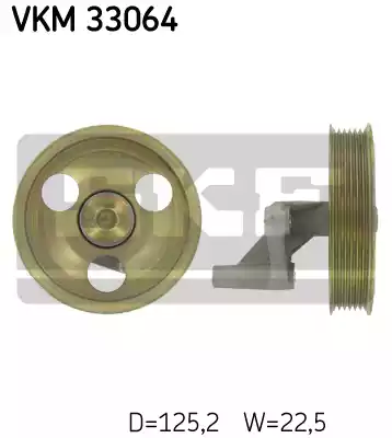 Ролик поликлинового ремня SKF VKM33064