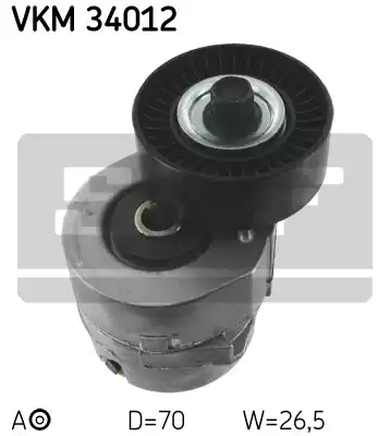 Натяжной ролик поликлинового ремня SKF VKM34012