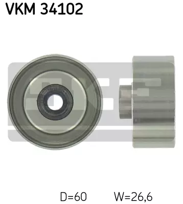 Ролик промежуточный поликлинового ремня SKF VKM34102