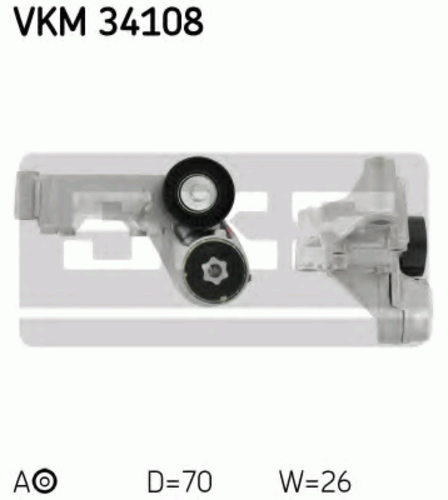 Натяжитель приводного ремня генератора SKF VKM34108