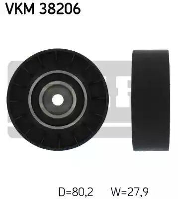 Ролик поликлинового ремня SKF VKM38206