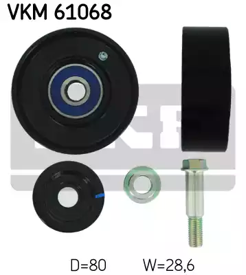 Ролик промежуточный поликлинового ремня SKF VKM61068