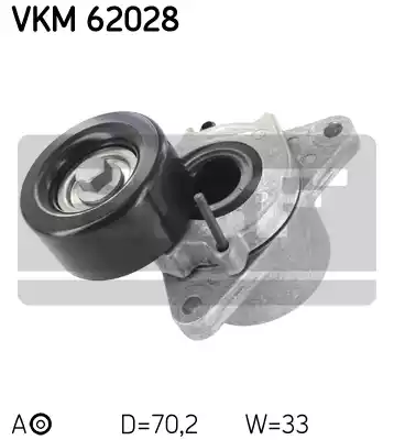 Ролик натяжной поликлинового ремня SKF VKM62028