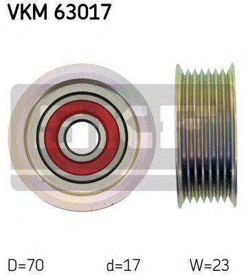 Ролик поликлинового ремня SKF VKM63017