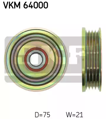 Ролик промежуточный поликлинового ремня SKF VKM64000