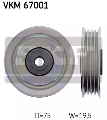 Промежуточный ролик поликлинового ремня SKF VKM67001