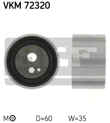 Натяжной ролик ременьа грм SKF VKM72320