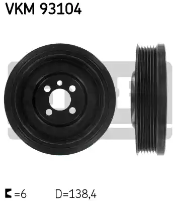 Шкив коленвала SKF VKM93104