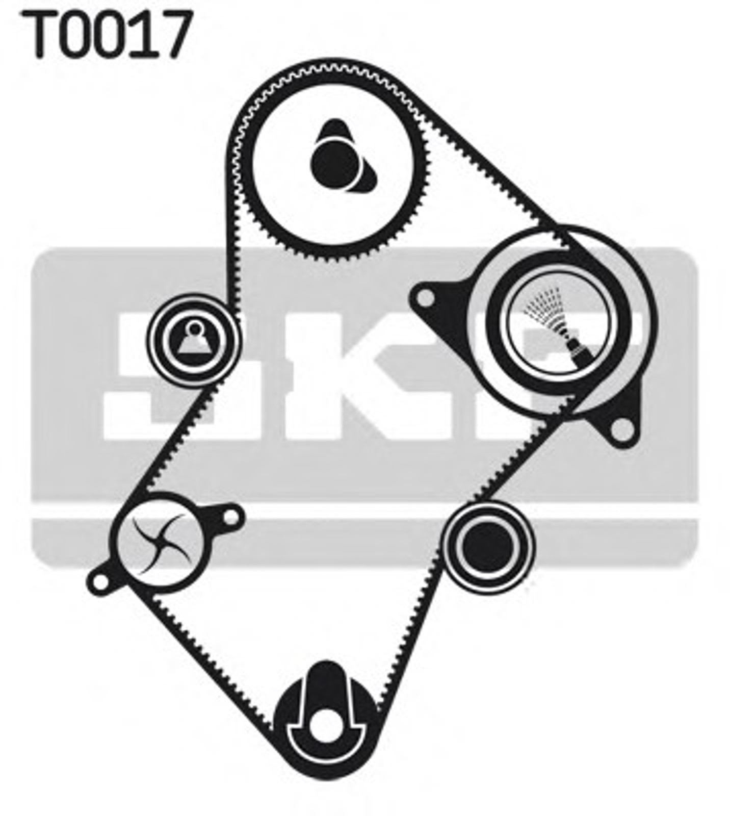 Комплект грм с водяным насосом SKF VKMC03240