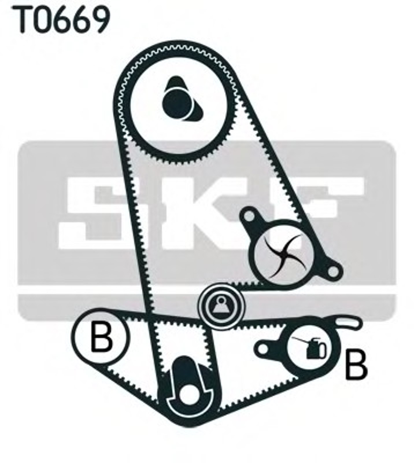 Комплект грм с водяным насосом SKF VKMC93600