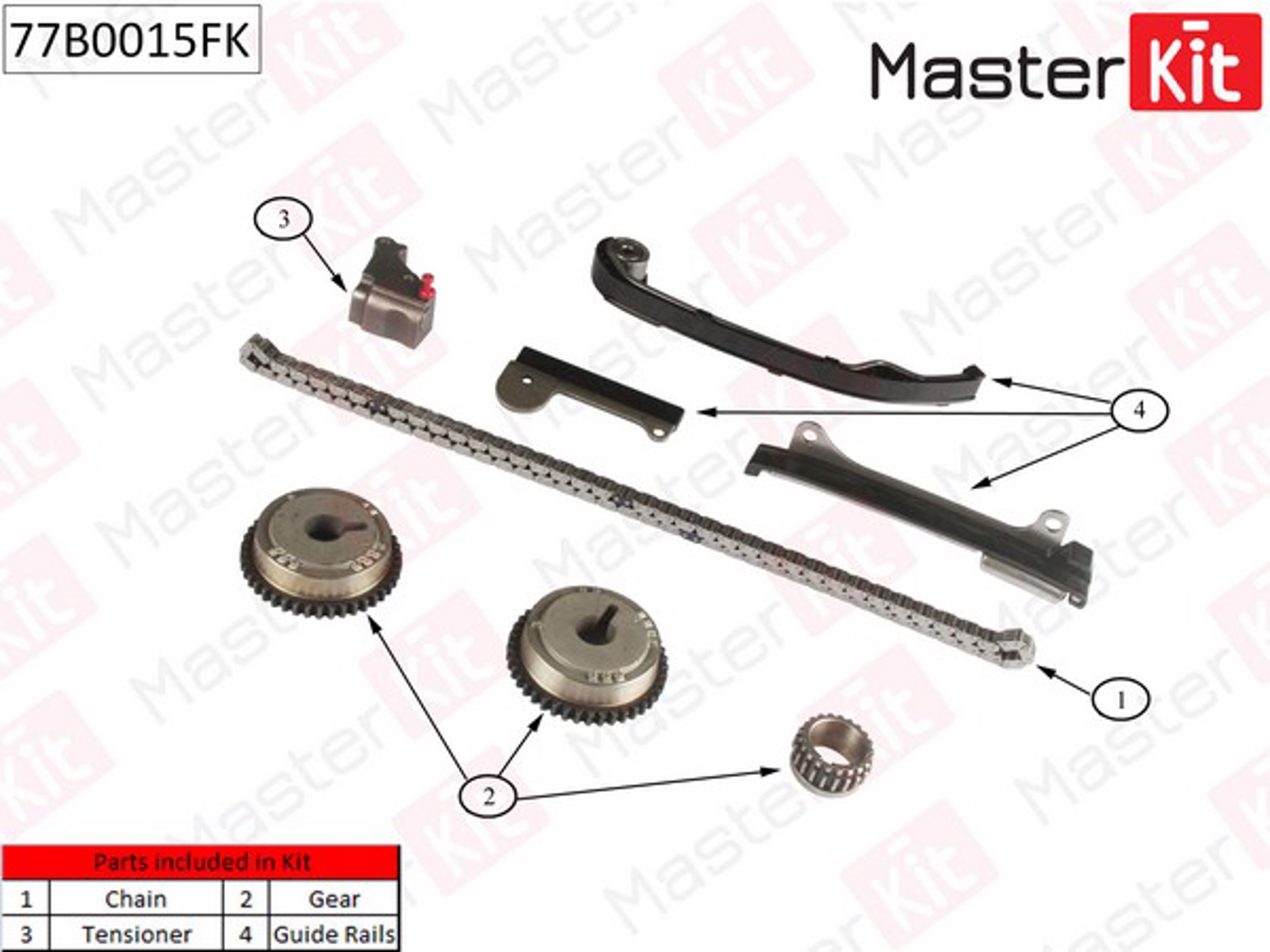 77B0015FK MASTER KIT Комплекты ГРМ с цепью