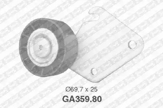Ролик поликлинового ремня SNR GA359.80