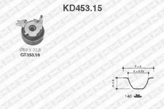 KD453.15 SNR Комплект ГРМ