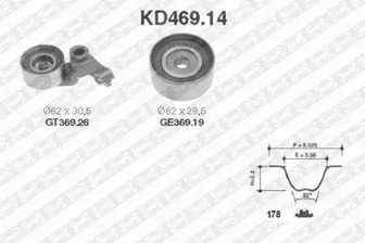 KD469.14 SNR Комплект ремня ГРМ