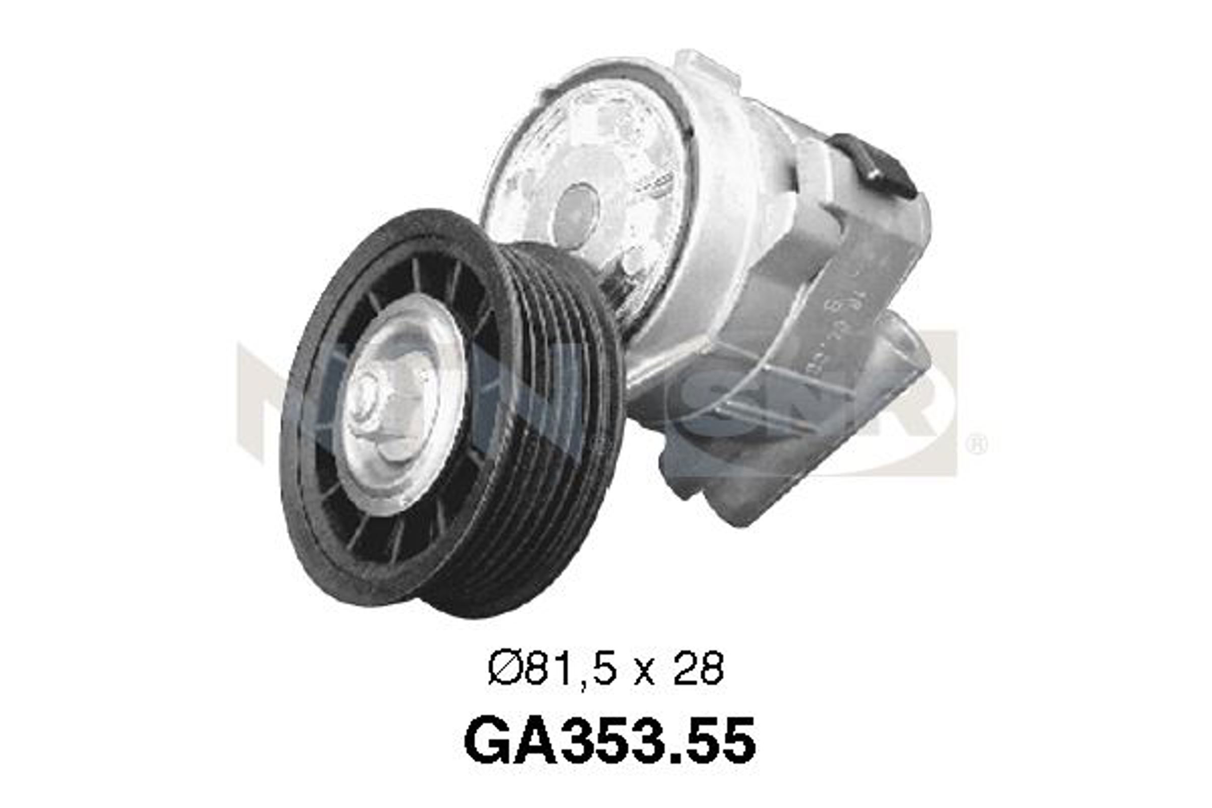 Ролик натяжной поликлинового ремня SNR GA353.55