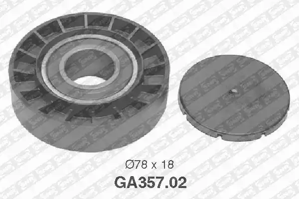 Ролик промежуточный поликлинового ремня SNR GA357.02