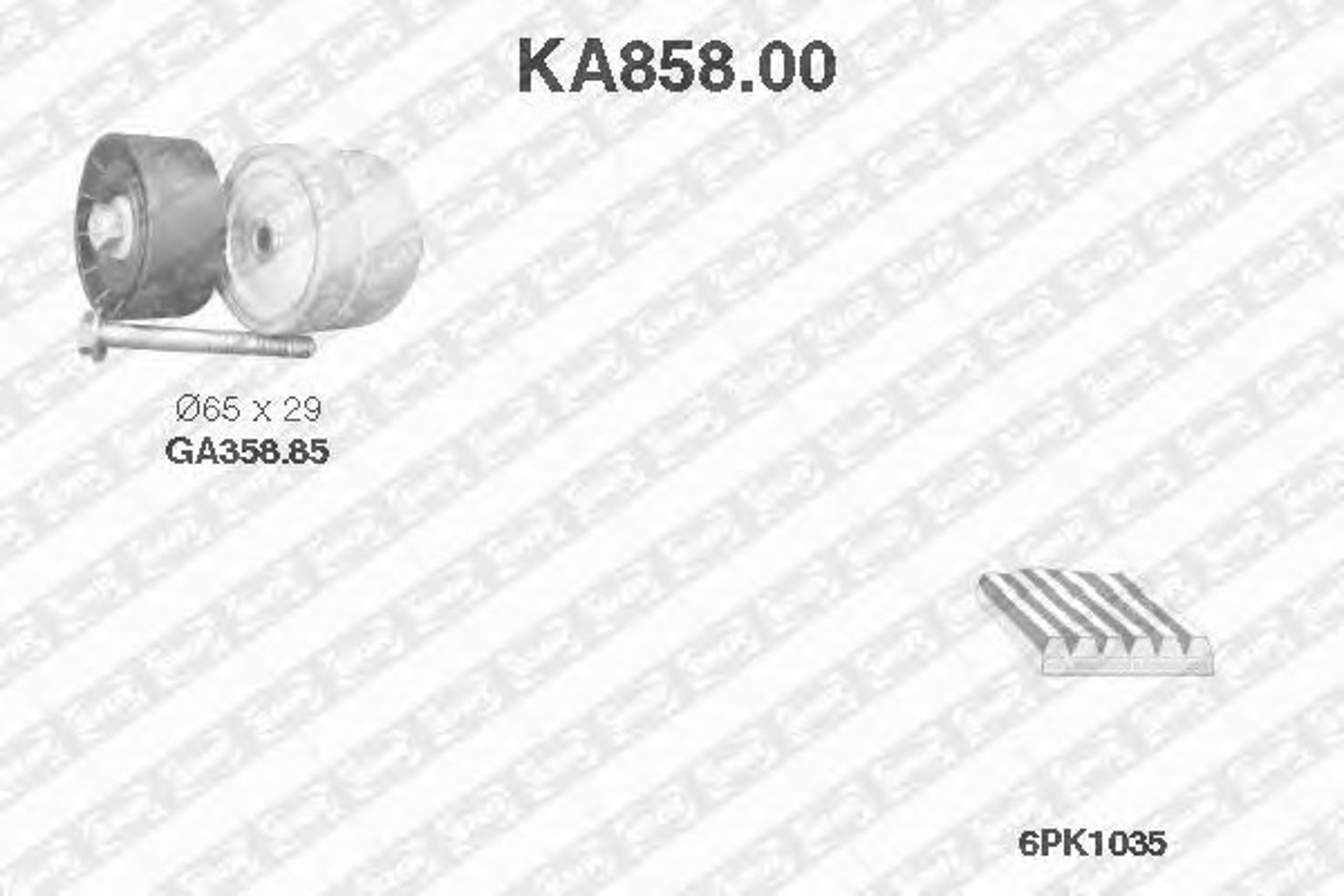 Комплект поликлинового ремня SNR KA858.00