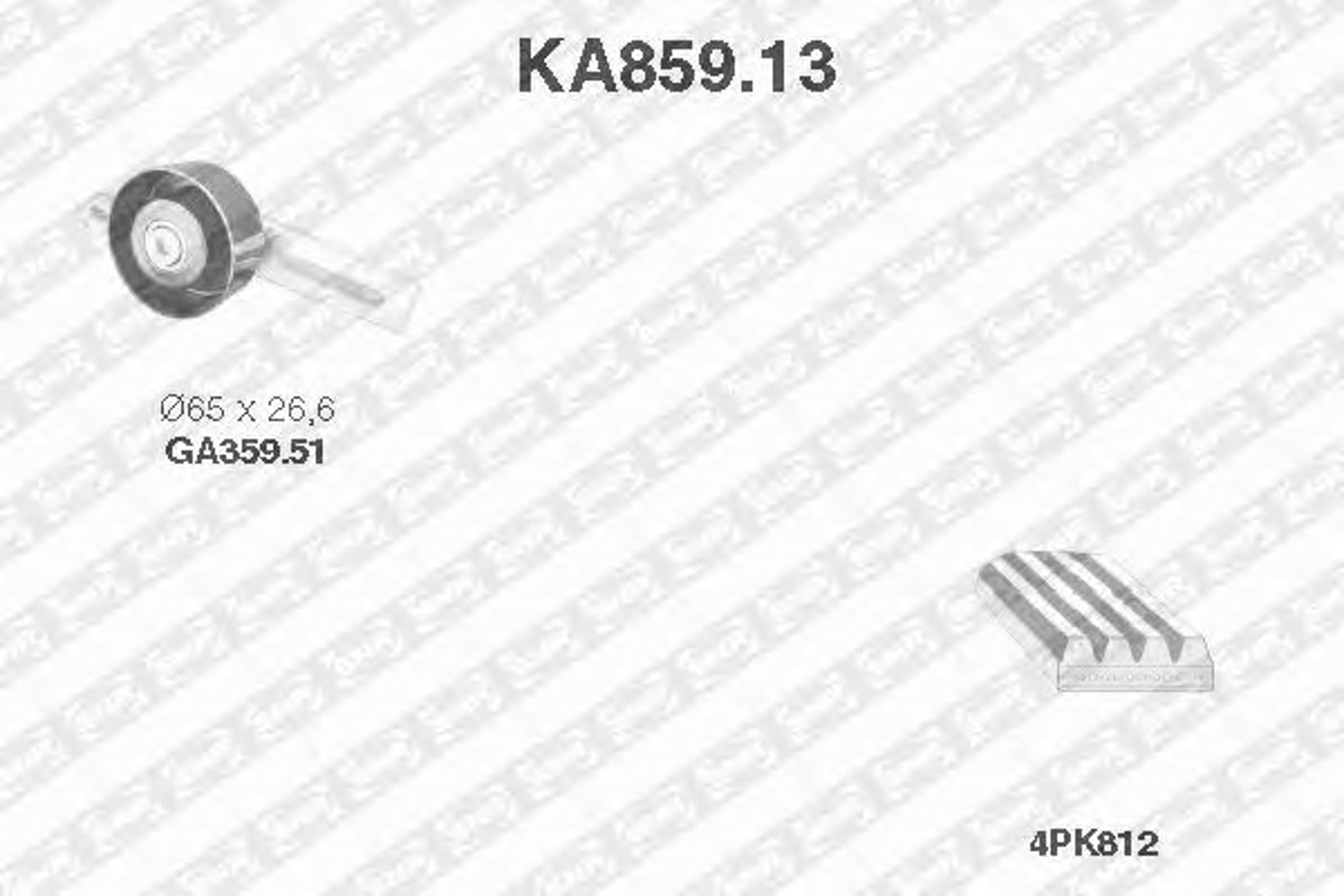 Комплект поликлинового ремня SNR KA859.13