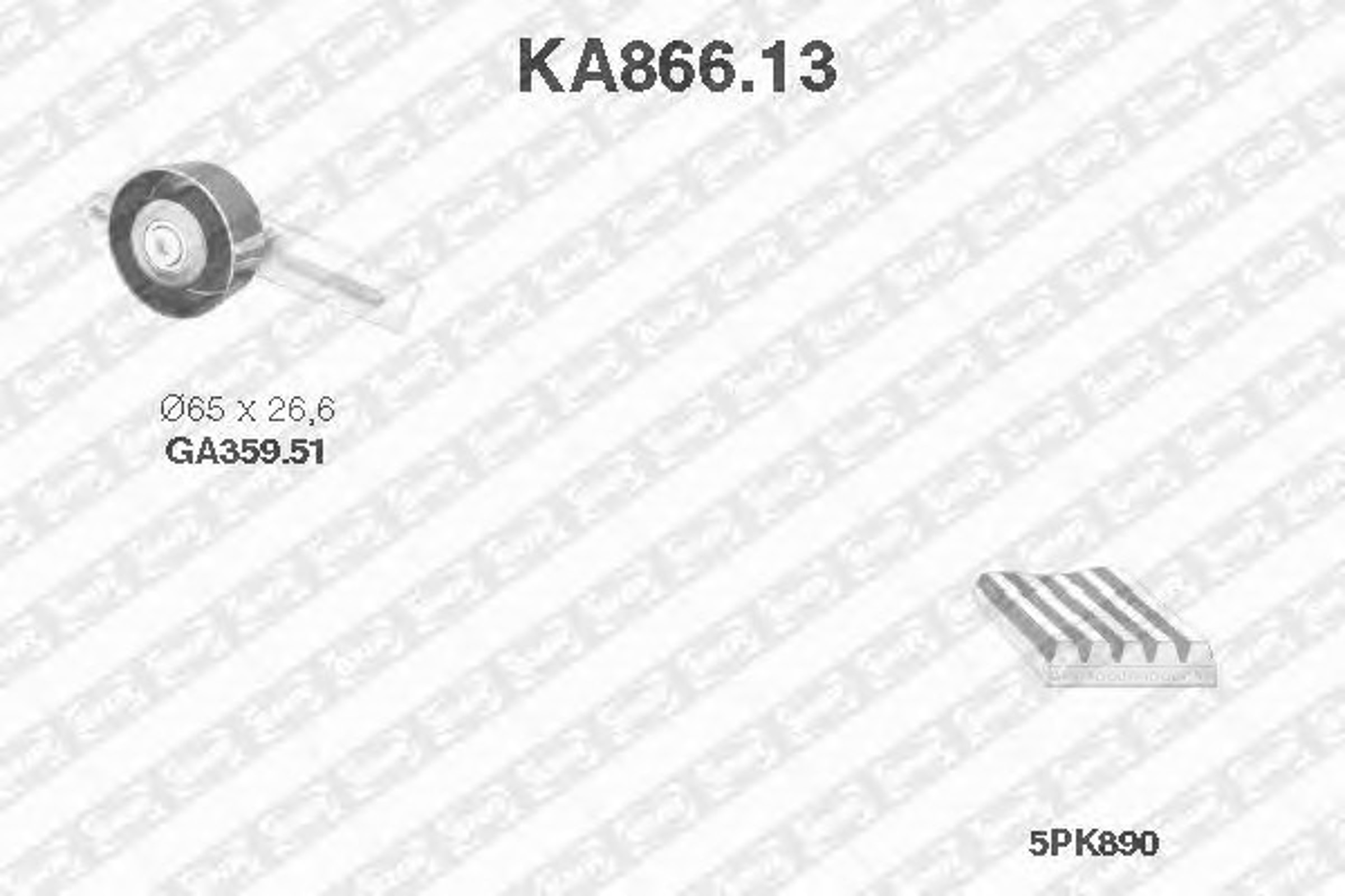 KA866.13 SNR Комплект поликлинового ремня