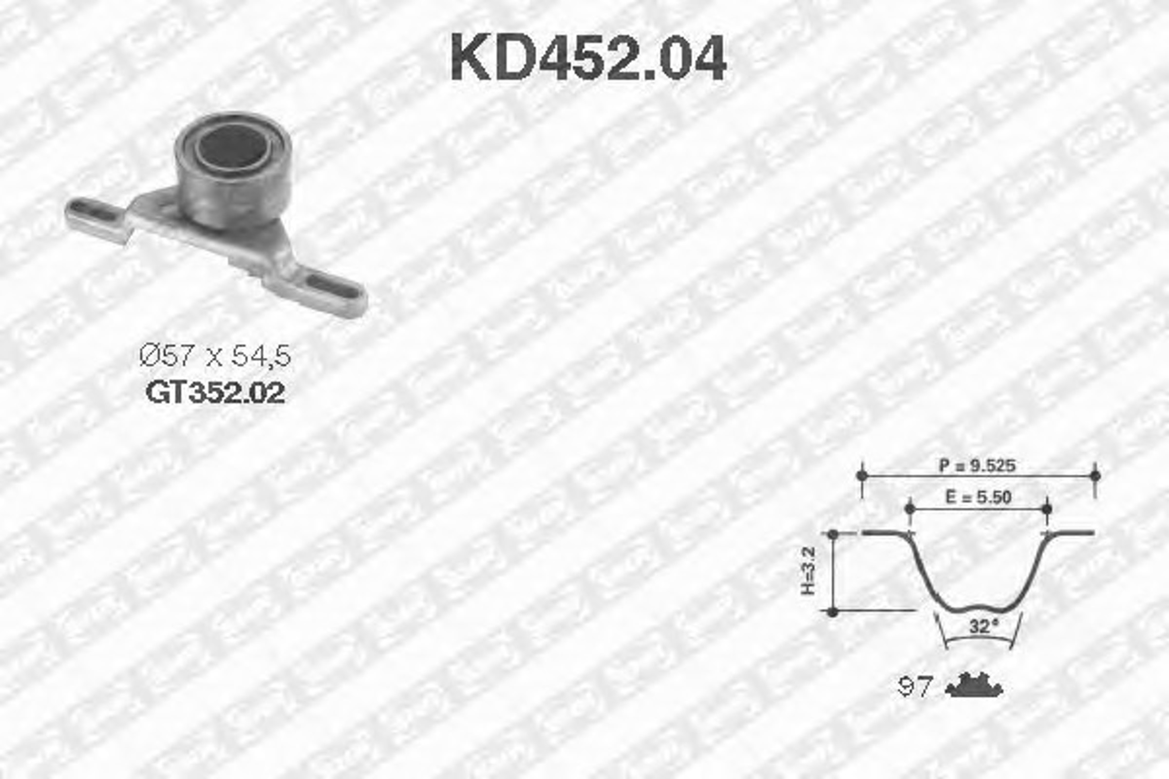 Комплект грм SNR KD452.04