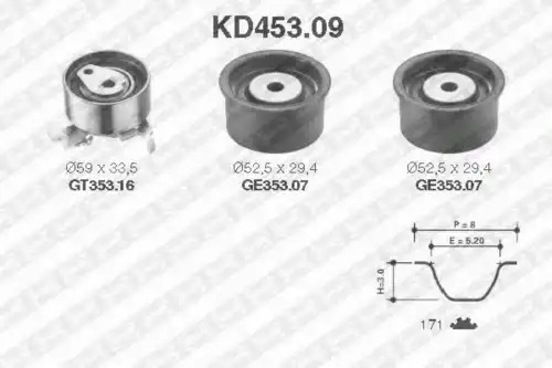 Комплект грм SNR KD45309