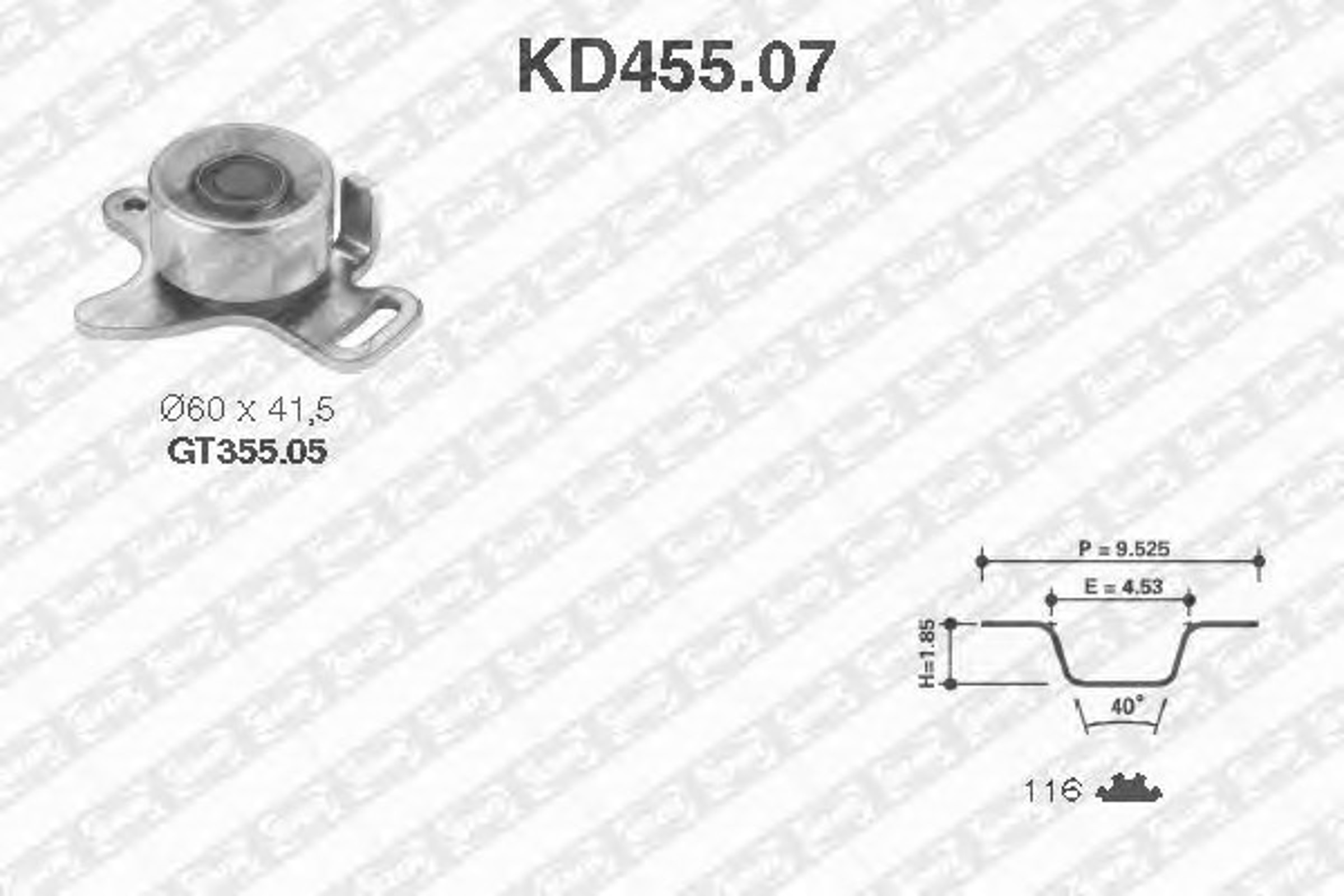 Комплект грм SNR KD455.07