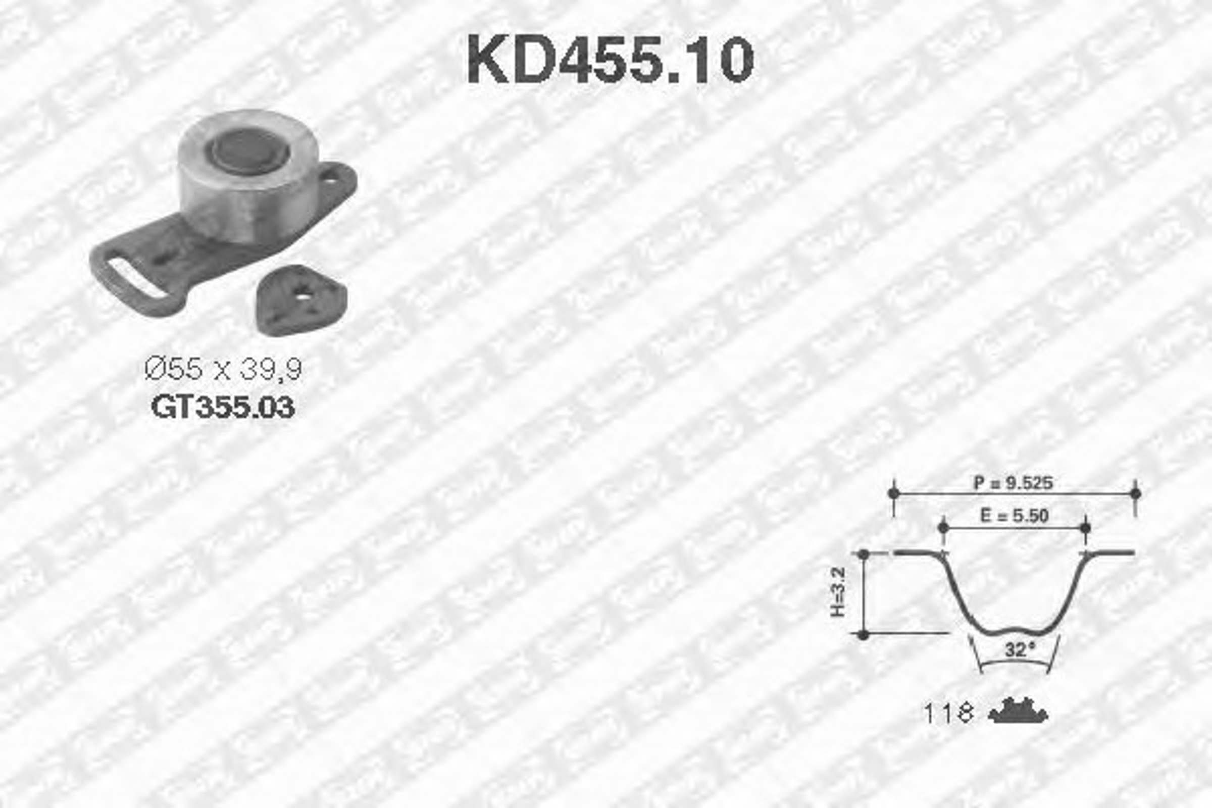Комплект грм SNR KD455.10