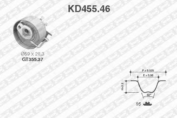 KD45546 SNR Комплект ГРМ