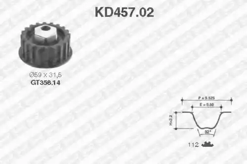 Комплект грм SNR KD45702