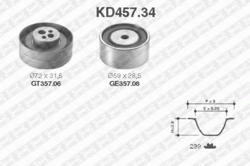 KD45734 SNR Комплект ГРМ