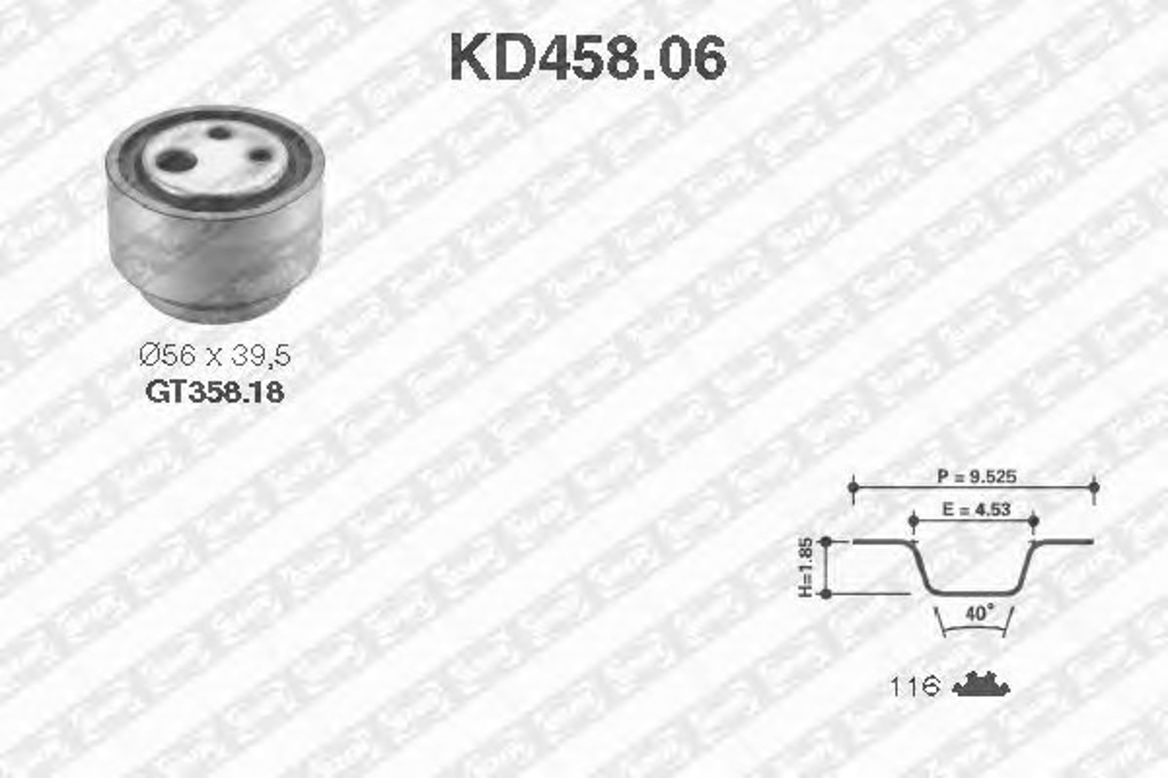 Комплект грм SNR KD458.06