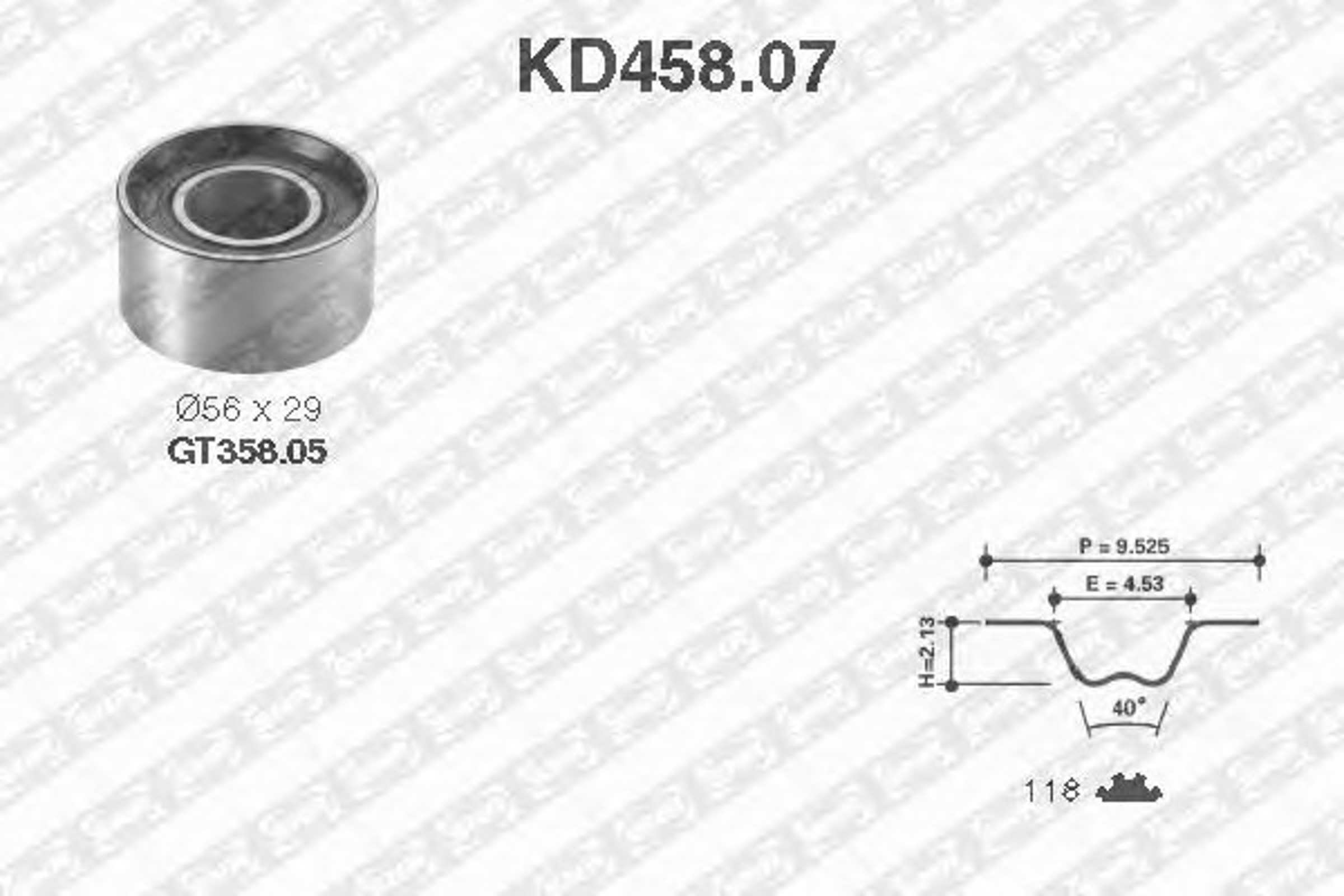 Комплект грм SNR KD458.07