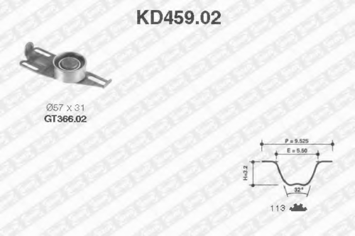 Комплект ГРМ SNR KD45902