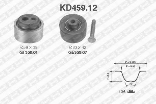 Комплект грм SNR KD45912