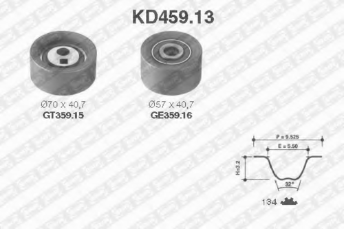Комплект грм SNR KD45913