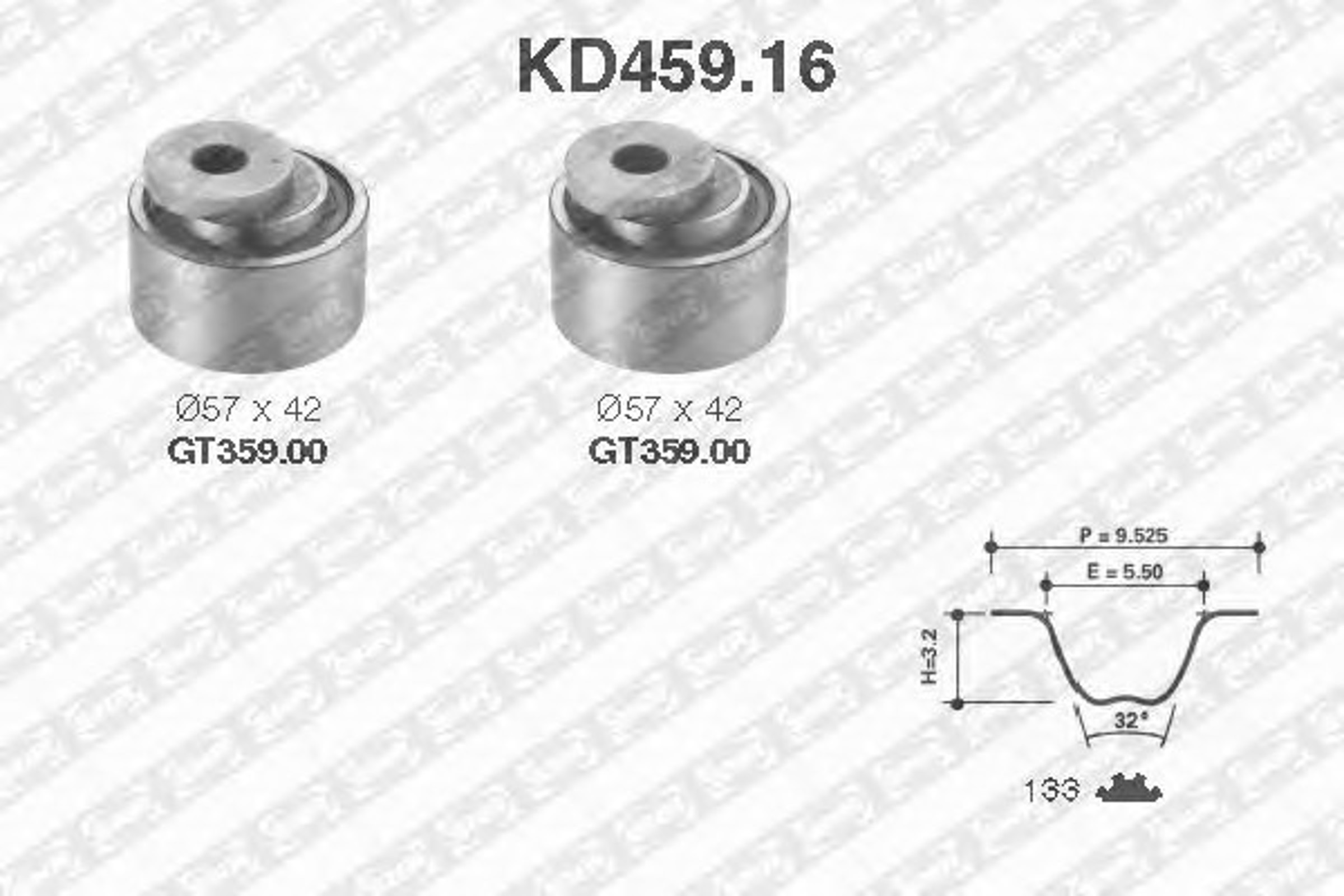 Комплект грм SNR KD459.16