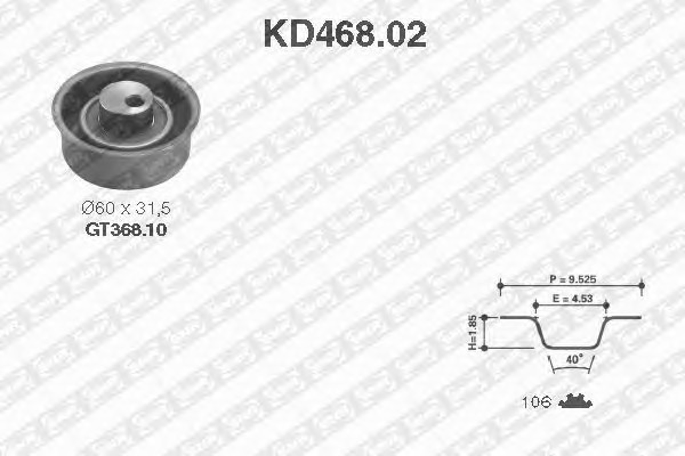 Комплект грм SNR KD468.02