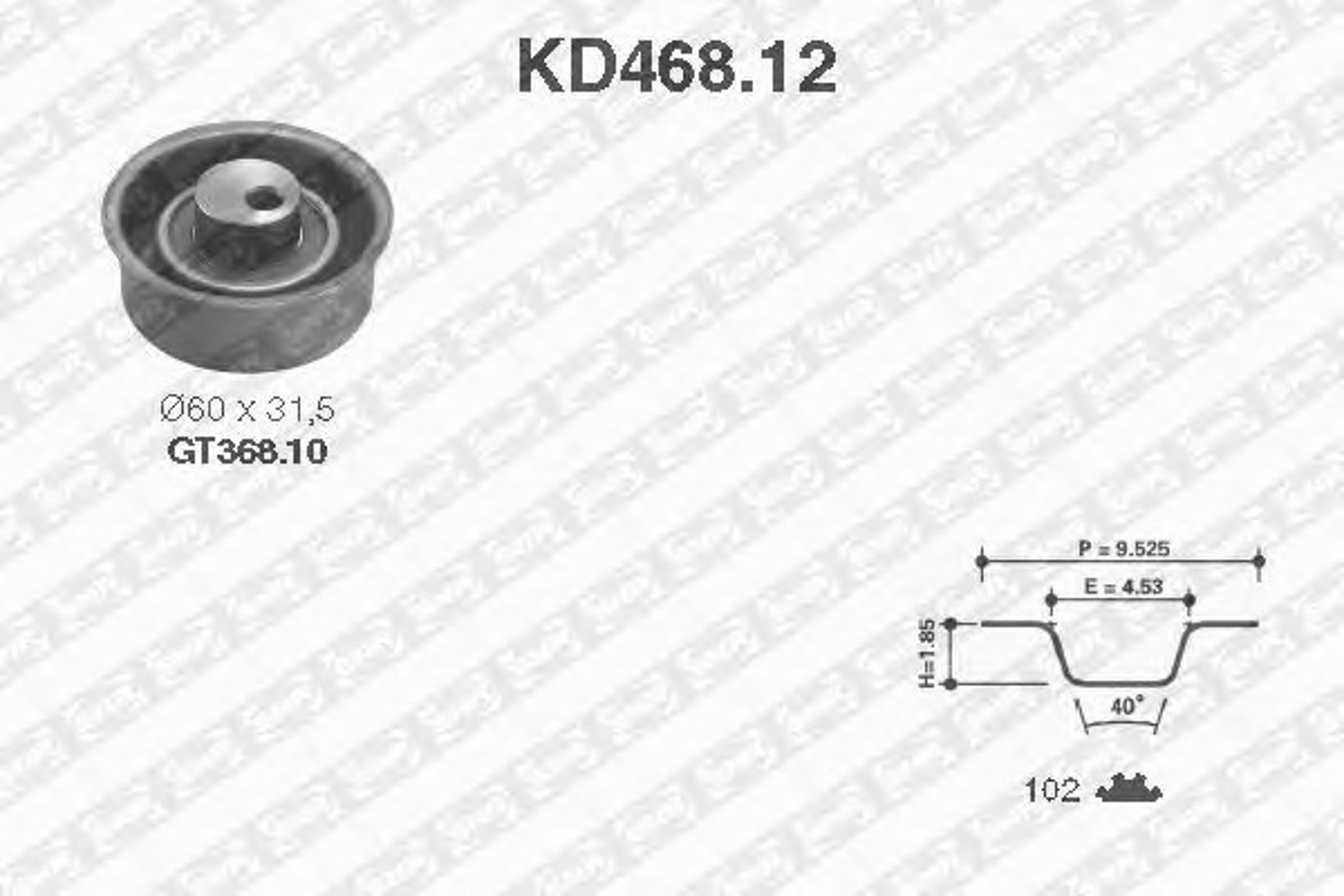 Комплект грм SNR KD468.12