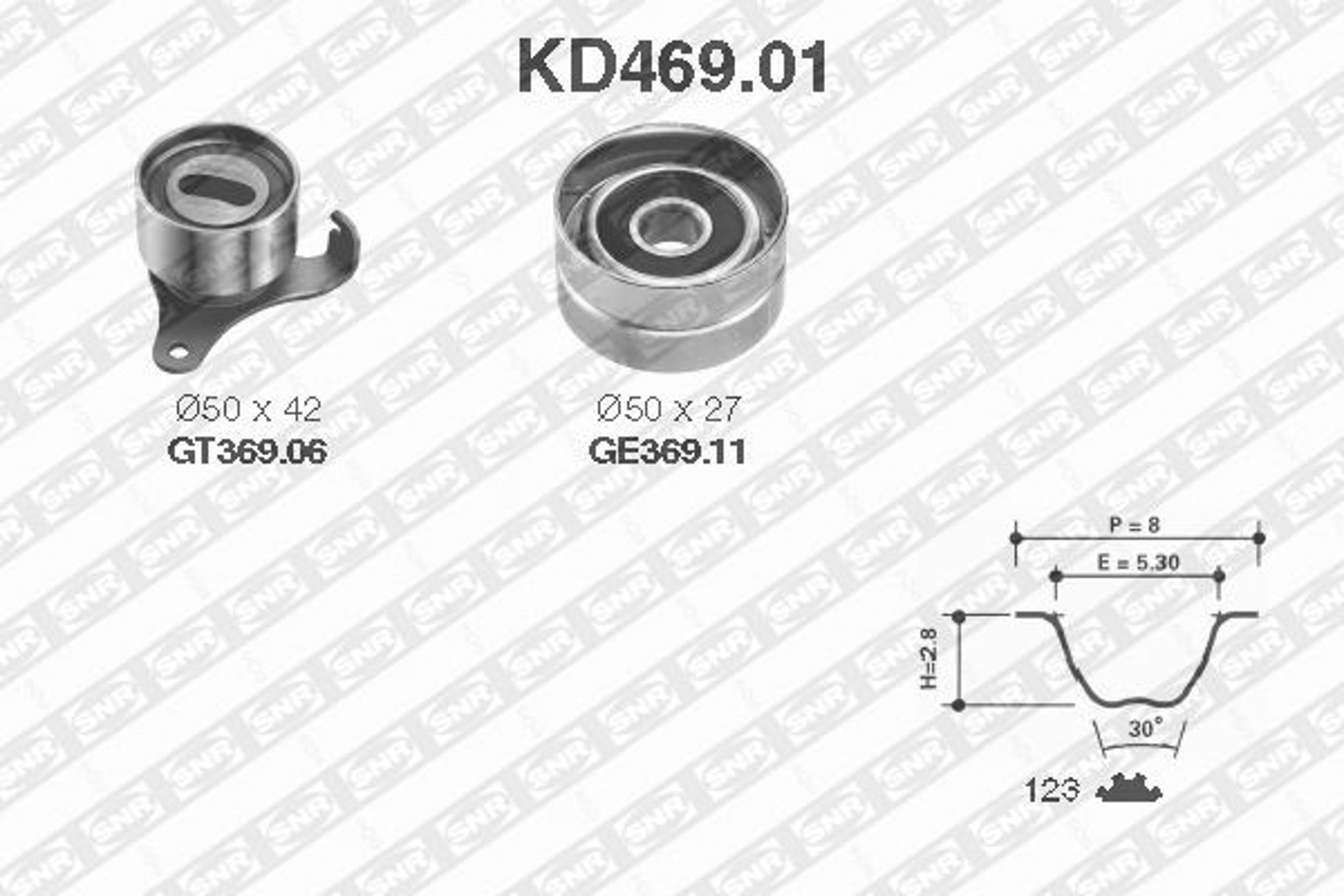 Комплект грм SNR KD469.01