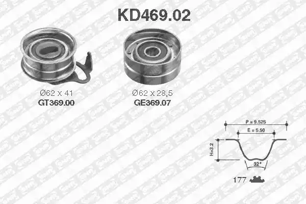 KD469.02 SNR Комплект ремня ГРМ