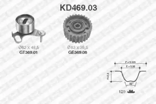 KD46903 SNR Комплект ГРМ