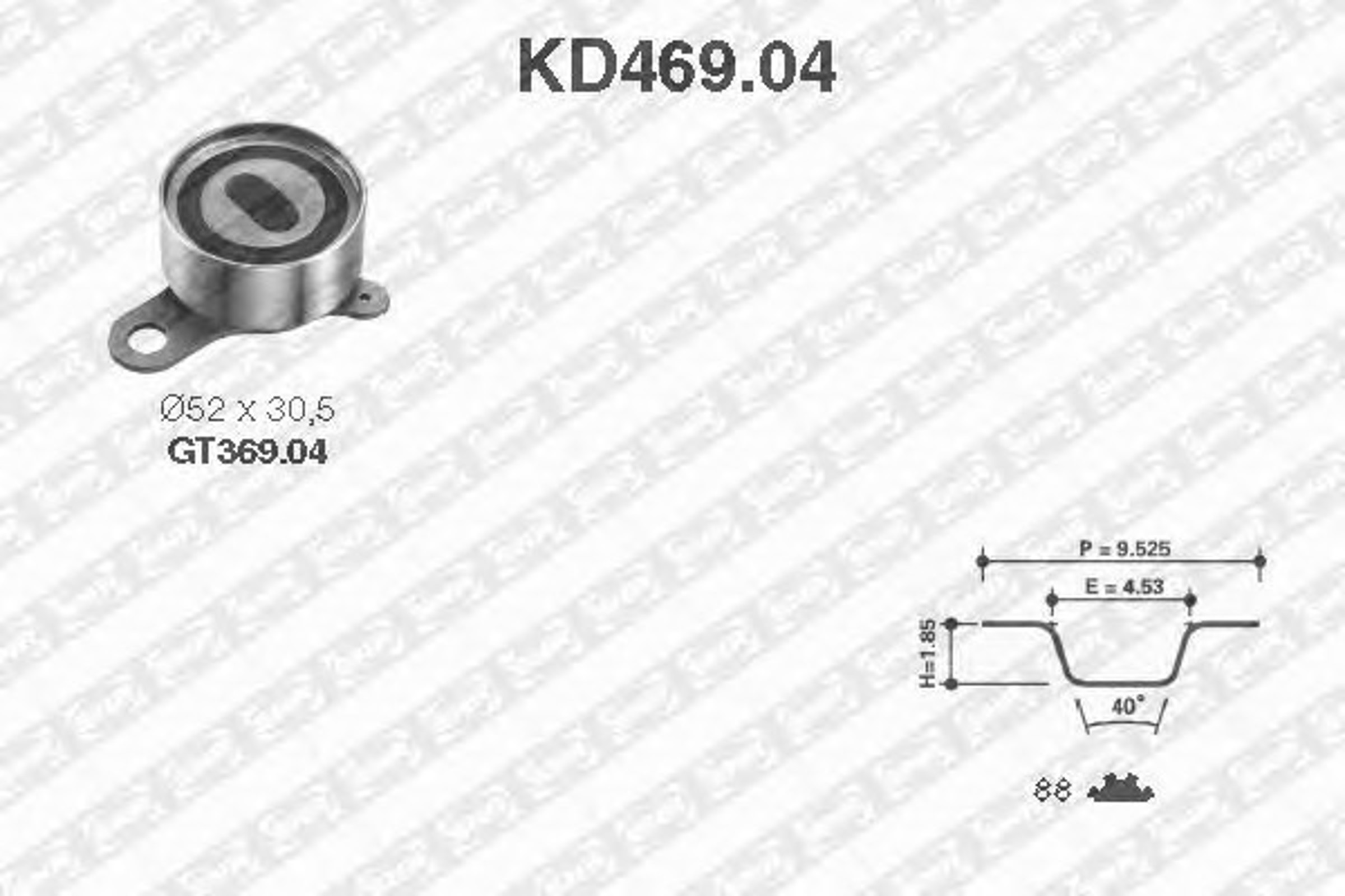 Комплект грм SNR KD469.04