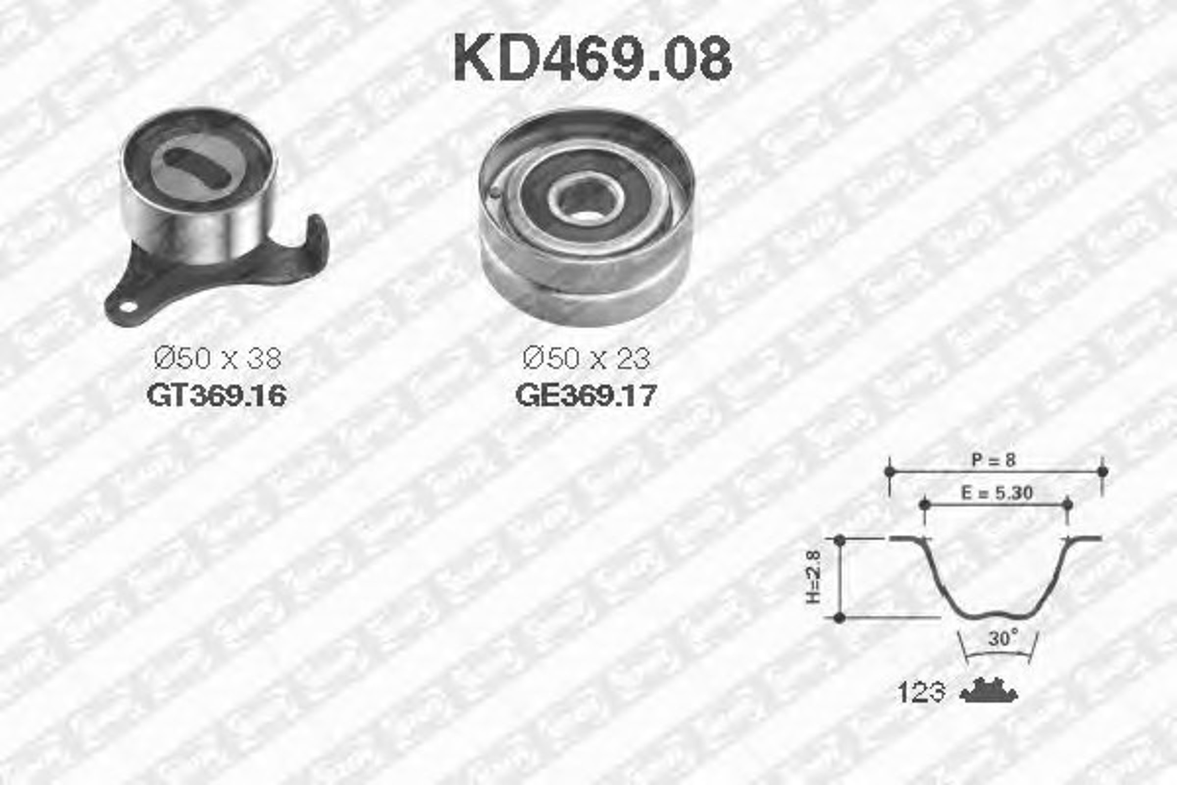 Комплект грм SNR KD469.08