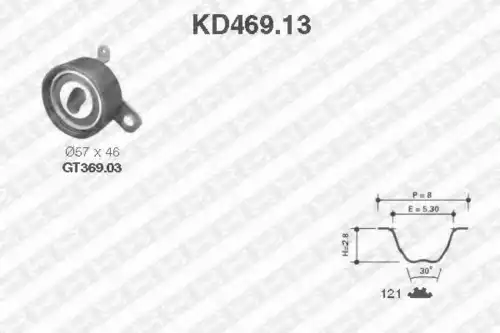 KD46913 SNR Комплект ГРМ