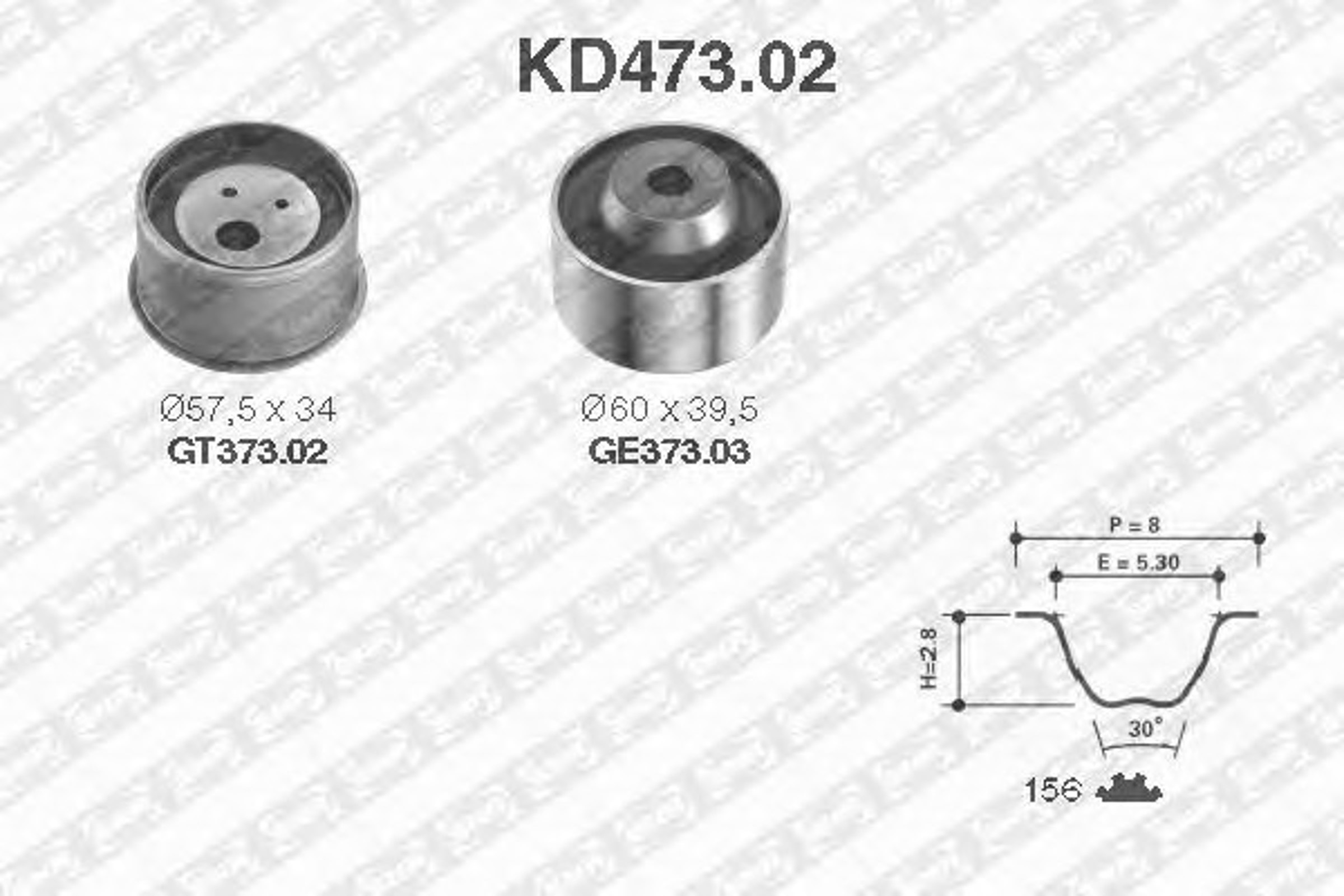 Комплект грм SNR KD473.02