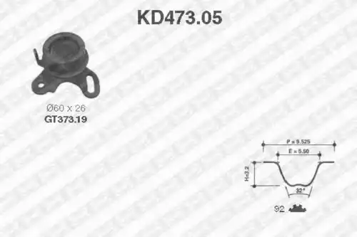 KD47305 SNR Комплект ГРМ