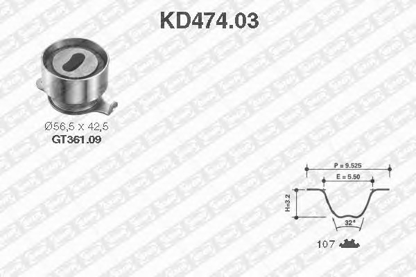 Комплект грм SNR KD47403