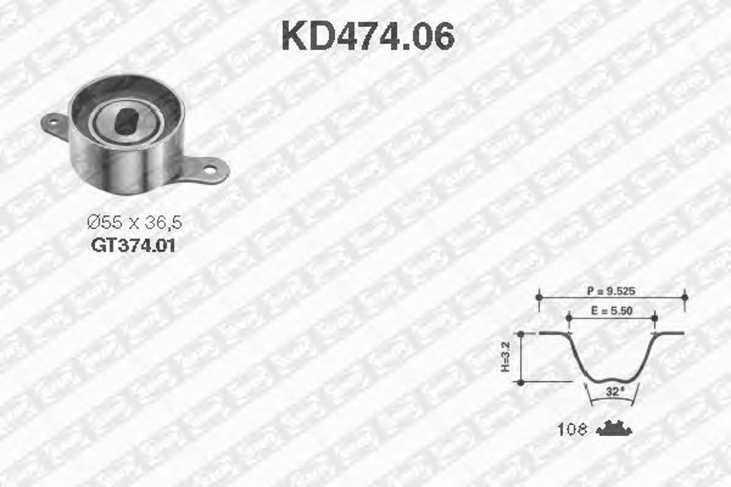 Комплект грм SNR KD474.06
