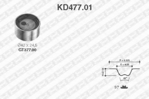 Комплект ГРМ SNR KD477.01