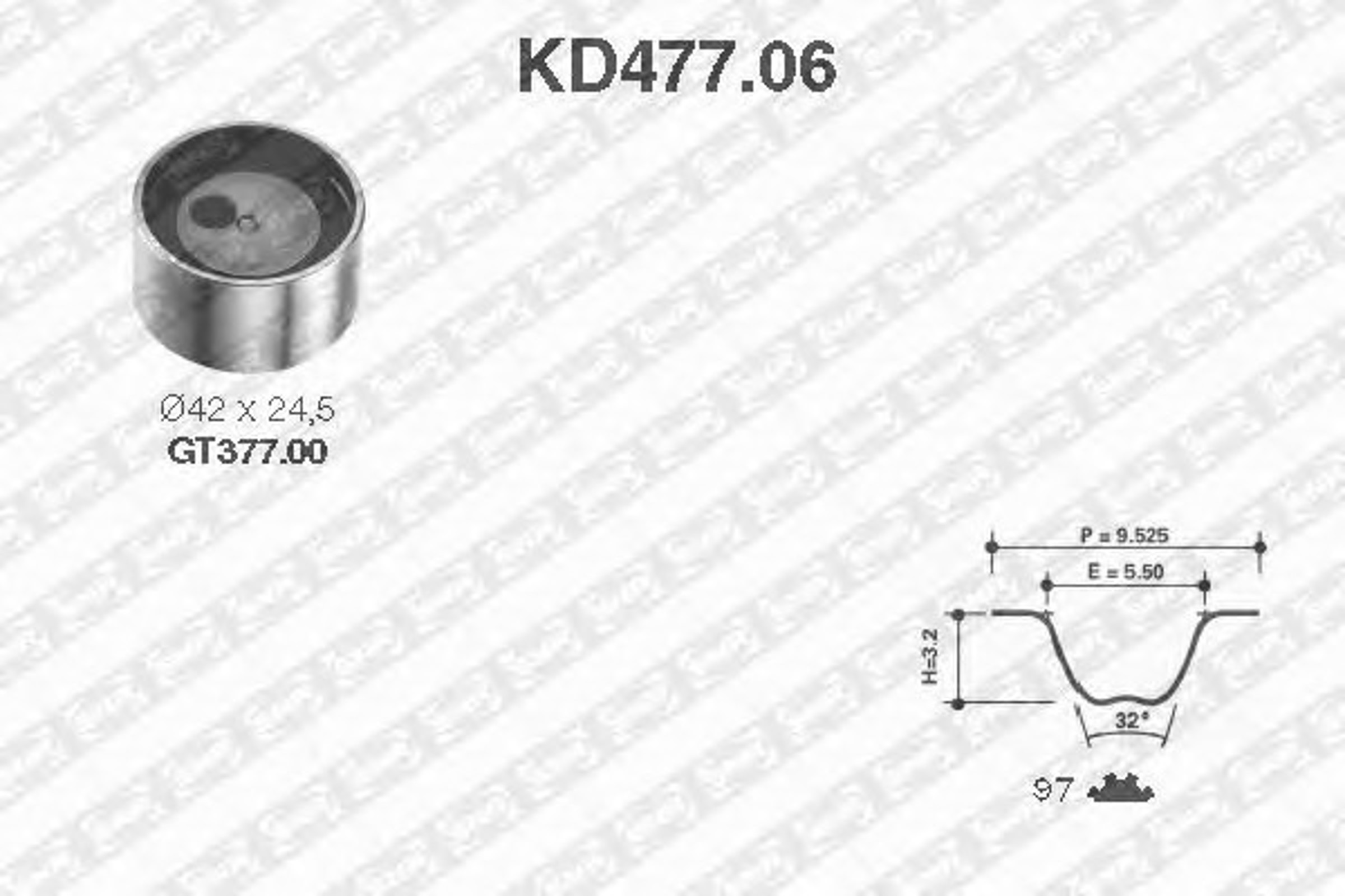 Комплект грм SNR KD477.06
